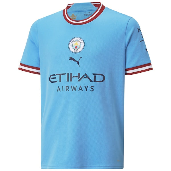 Manchester City Puma Youth 2022/23 Home Replica Custom Jersey - Sky Blue