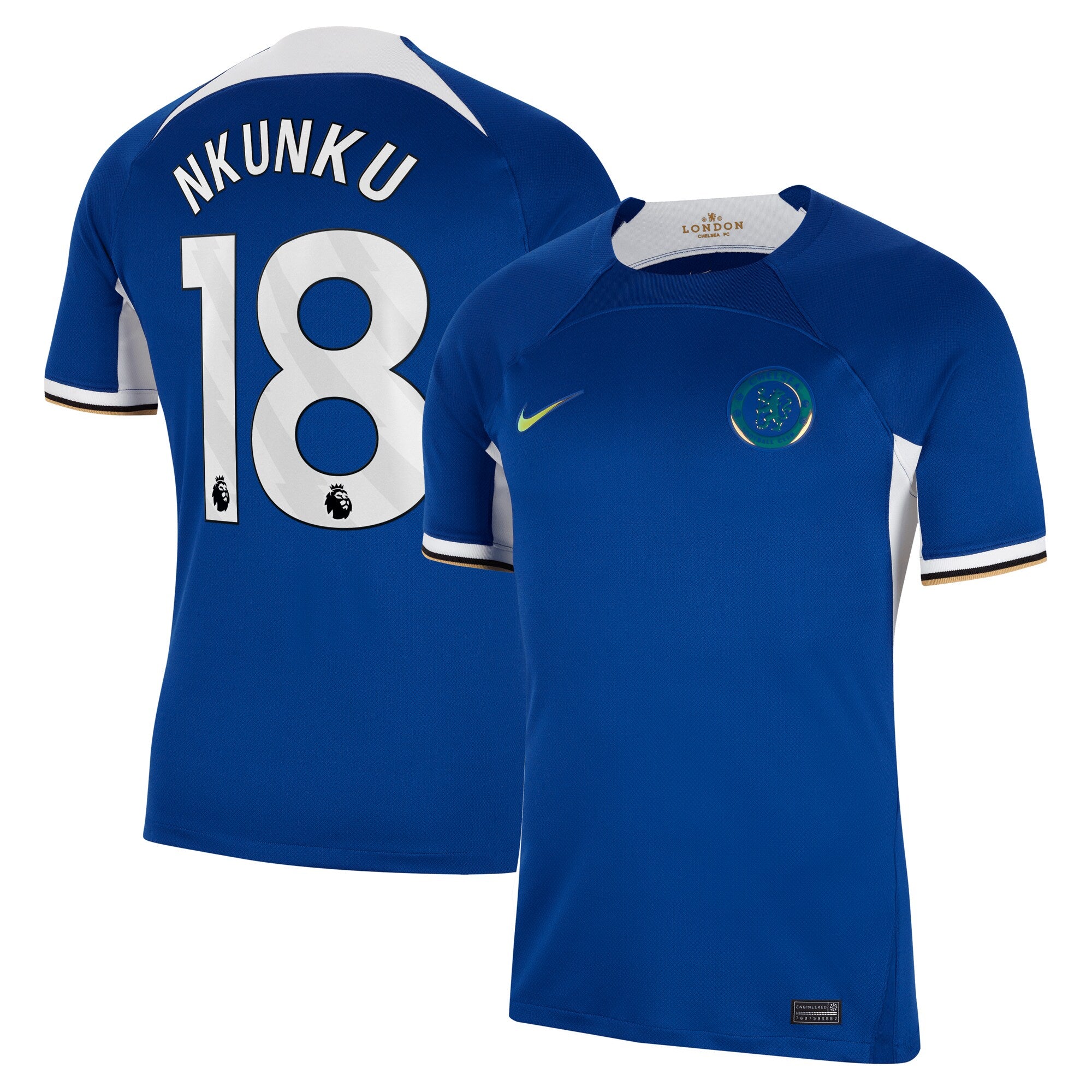 Christopher Nkunku Chelsea Nike 2023/24 Third Stadium Replica Player Jersey - Mint/Blue/Navy