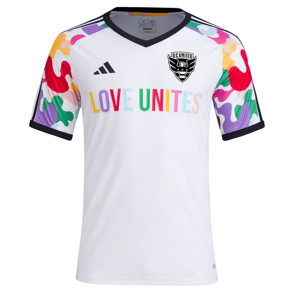 D.C. United adidas 2024 Pride Pre-Match Top - White