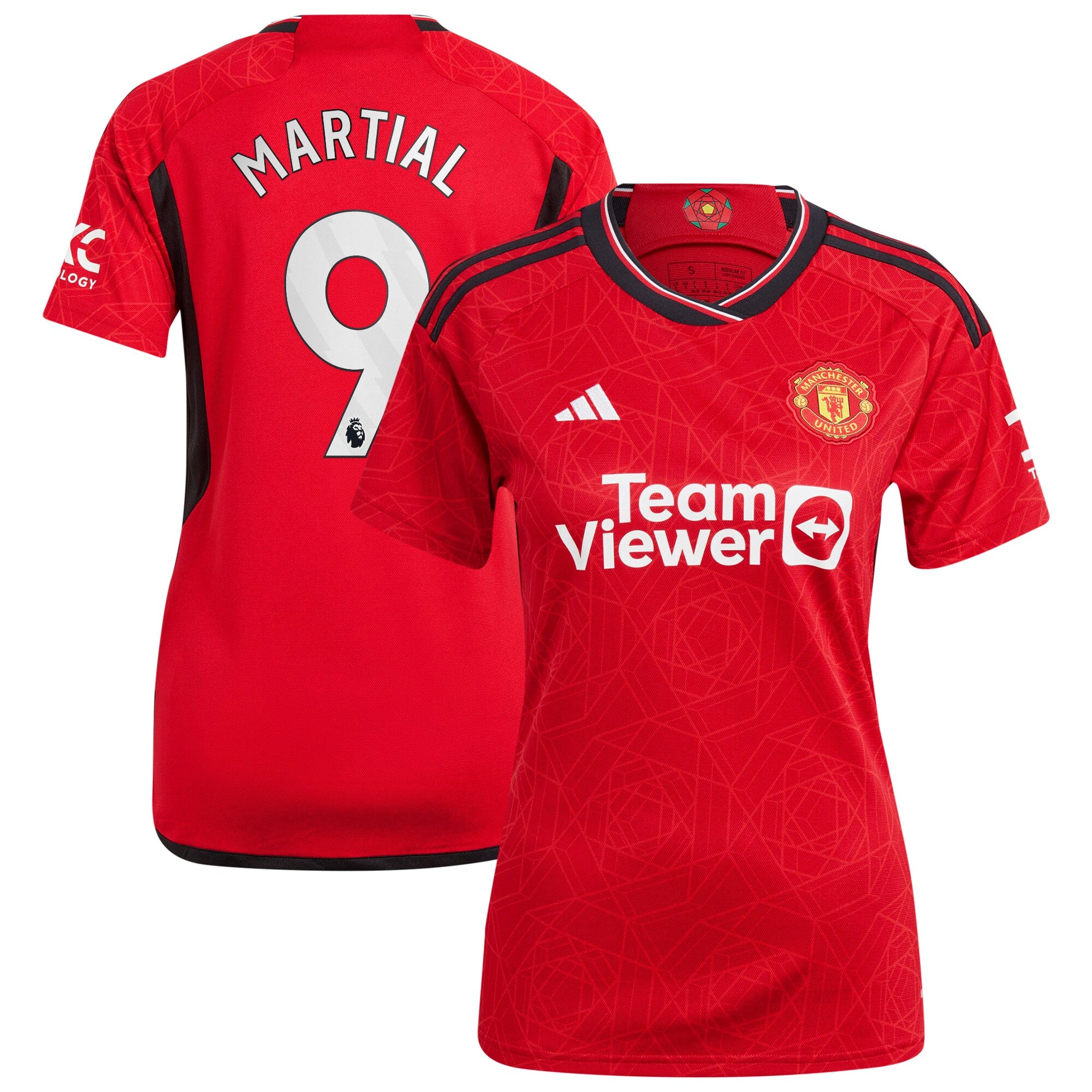 Anthony Martial Manchester United adidas Women's 2023/24 Away Replica Player Jersey - Green/Red