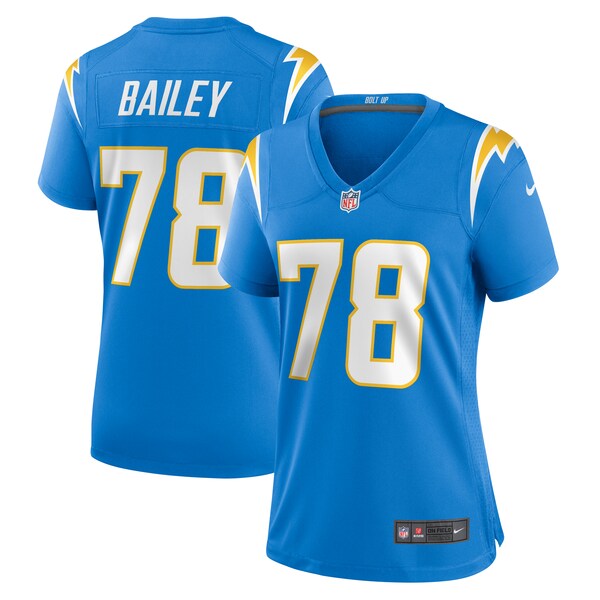 Zack Bailey Los Angeles Chargers Nike Women's Player Game Jersey - Powder Blue