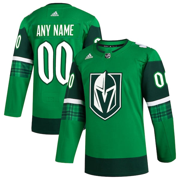 Vegas Golden Knights adidas St. Patrick's Day Authentic Custom Jersey - Kelly Green