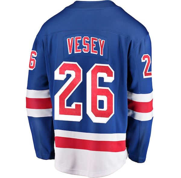 Jimmy Vesey New York Rangers  Home Breakaway Player Jersey - Blue