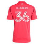 Cedric Teuchert St. Louis City SC adidas 2025 Forever CITY Red Replica Player Jersey - Pink