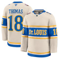 Robert Thomas St. Louis Blues  2025 NHL Winter Classic Premium Player Jersey - Cream