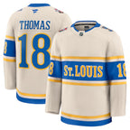Robert Thomas St. Louis Blues  2025 NHL Winter Classic Premium Player Jersey - Cream