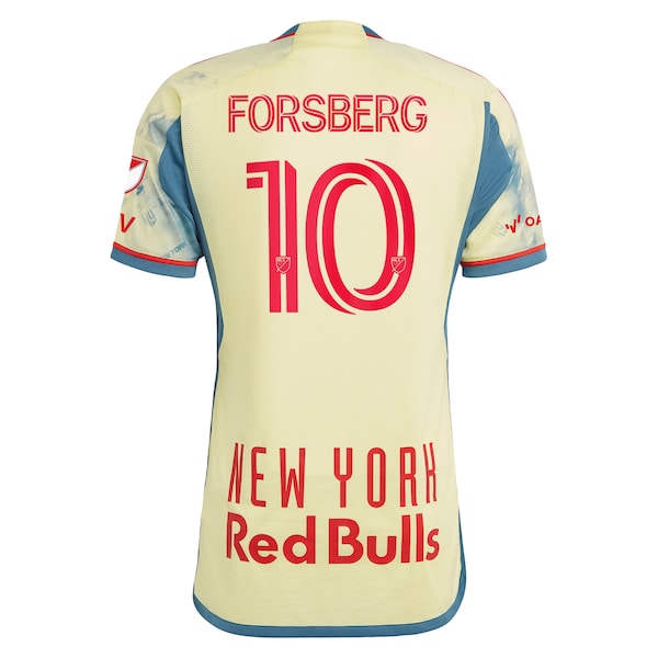Emil Forsberg New York Red Bulls adidas 2024 Daniel Patrick Kit Authentic Player Jersey – Yellow