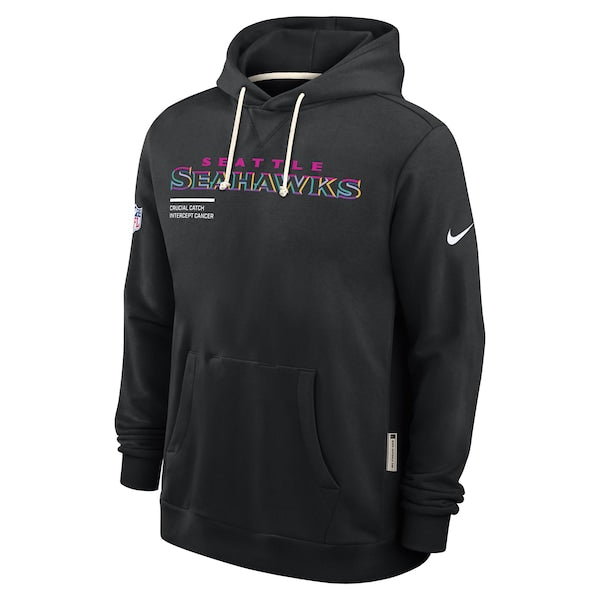 Seattle Seahawks Nike 2025 NFL Crucial Catch Sideline Standard Issue Dri-FIT Hoodie - Black