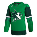 San Jose Sharks adidas 2023 St. Patrick's Day Primegreen Authentic Jersey - Kelly Green