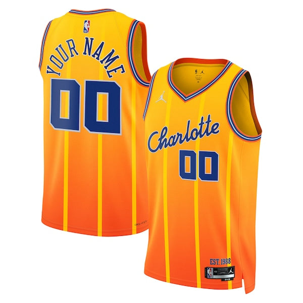 Charlotte Hornets Jordan Brand Unisex 2025/26 City Edition Swingman Custom Jersey - Orange