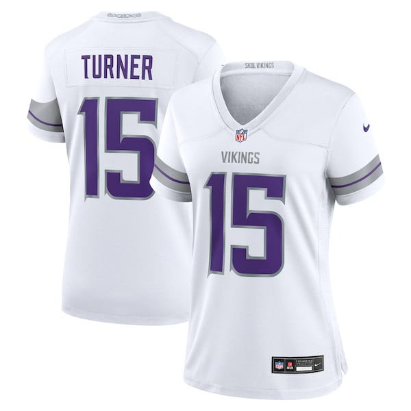 Dallas Turner Minnesota Vikings Nike Women's Alternate Game Player Jersey - White