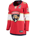 Florida Panthers  Women's Home 2024 Stanley Cup Champions Breakaway Custom Jersey – Red