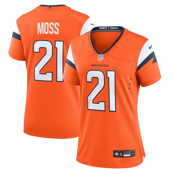Riley Moss Denver Broncos Nike Women's Team Game Jersey -  Orange