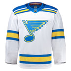 St. Louis Blues  Away Authentic Pro Jersey - White/Blue