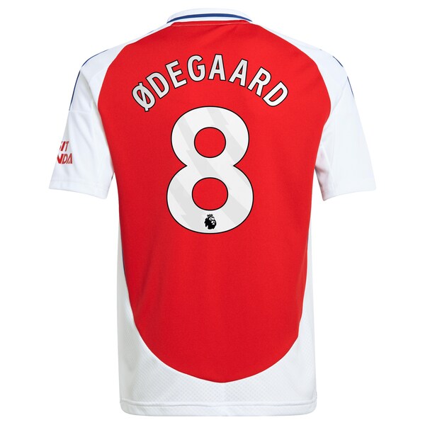 Martin Odegaard Arsenal adidas Youth 2024/25 Home Replica Player Jersey – Red