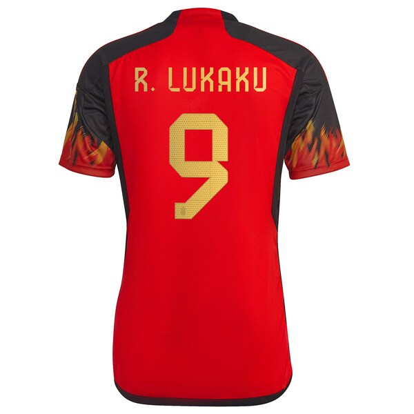 Romelu Lukaku Belgium National Team adidas 2022/23 Home Replica Jersey - Red