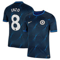 Enzo Fernández Chelsea Nike 2023/24 Away Stadium Replica Player Jersey - Navy/Blue/Mint