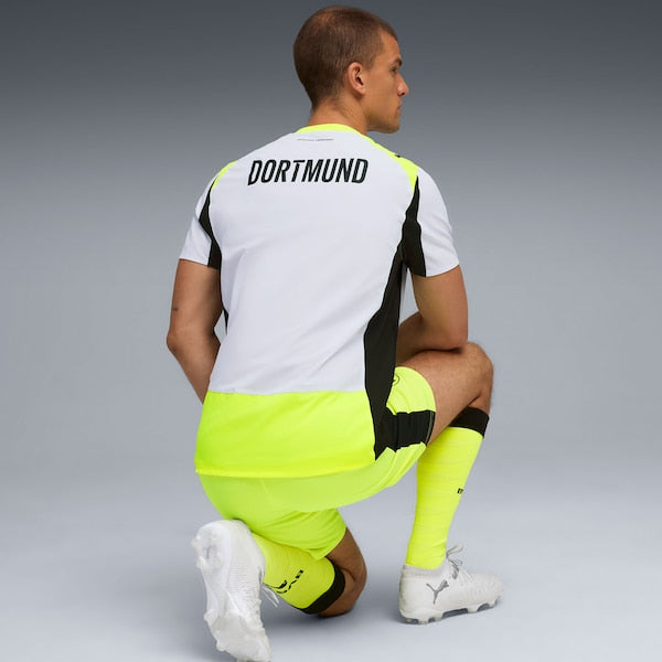 Borussia Dortmund Puma 2025/26 Away Authentic Jersey - Gray/Yellow