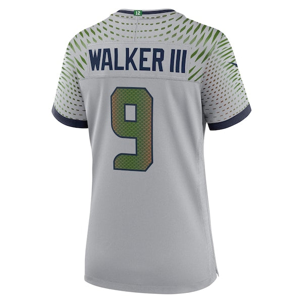 Kenneth Walker III Seattle Seahawks Nike Women's 2025 Rivalries Collection Game Jersey - Wolf Gray