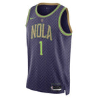 Zion Williamson New Orleans Pelicans Nike Unisex 2024/25 Swingman Player Jersey - City Edition - Purple