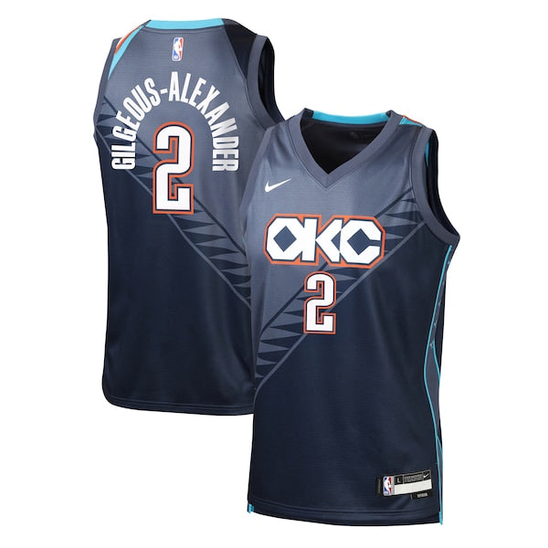Shai Gilgeous-Alexander Oklahoma City Thunder Nike Youth 2025/26 City Edition Swingman Jersey - Navy