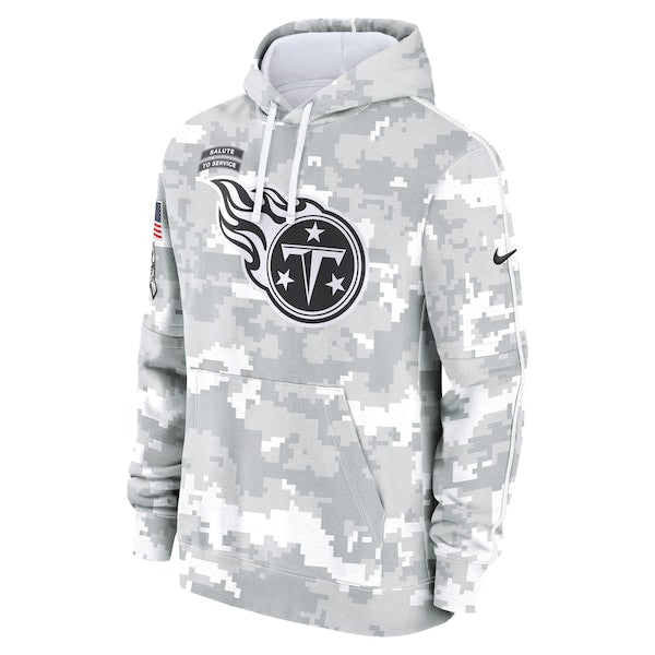 Tennessee Titans Nike 2024 Salute to Service Club Fleece Pullover Hoodie - Arctic Camo