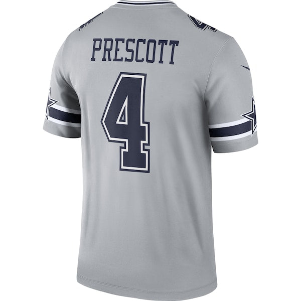 Dak Prescott Dallas Cowboys Nike Inverted Legend Jersey - Gray