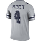 Dak Prescott Dallas Cowboys Nike Inverted Legend Jersey - Gray