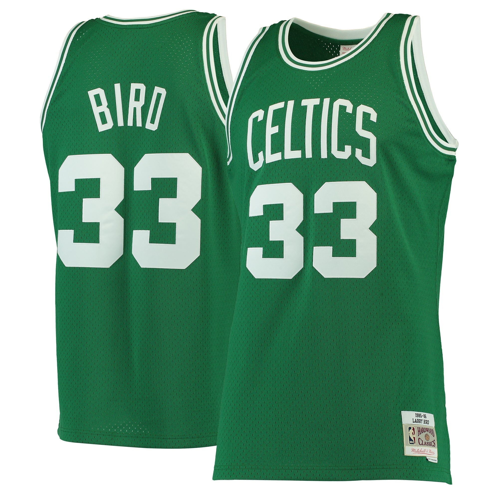 Larry Bird Boston Celtics  Hardwood Classics 1985/86 Swingman Jersey - White/Kelly Green