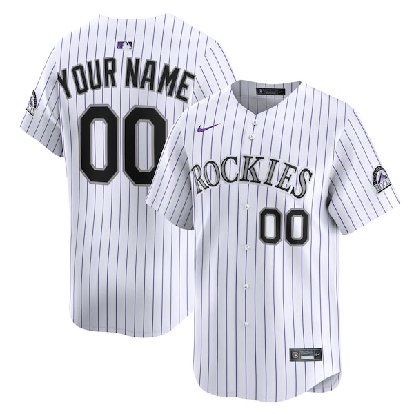 Colorado Rockies Nike Youth Home Custom Limited Jersey - White