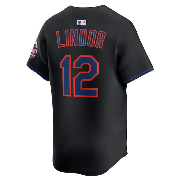 Francisco Lindor New York Mets Nike Alternate Limited Jersey - Black