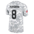 Aaron Rodgers New York Jets Nike 2024 Salute to Service Limited Jersey - Arctic Camo