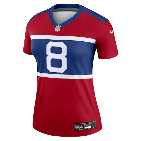 Daniel Jones New York Giants Nike Women's Alternate Legend Player Performance Top -  Red