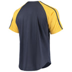 Milwaukee Brewers Stitches Button-Down Raglan Replica Jersey - Navy