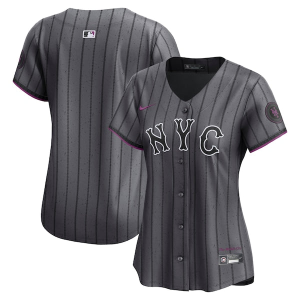 New York Mets Nike Women's City Connect Limited Jersey - Gray