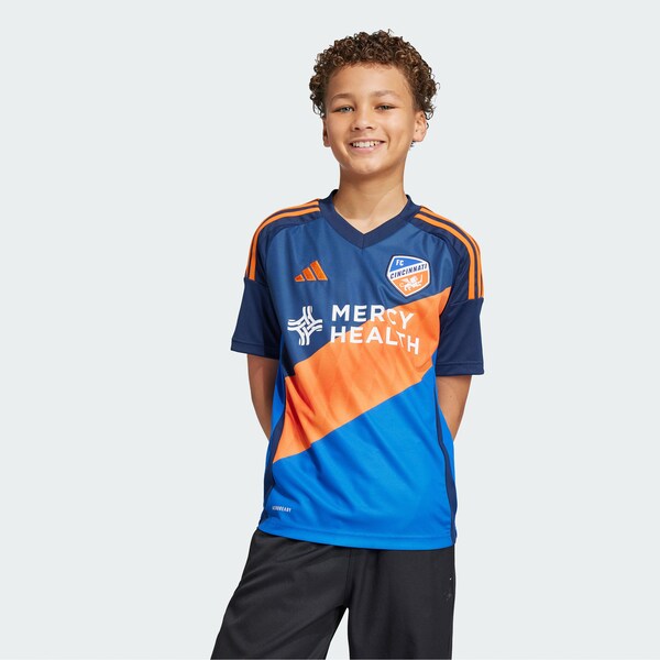 FC Cincinnati adidas Youth 2025 Orange and Blue Legacy Kit Replica Jersey - Blue