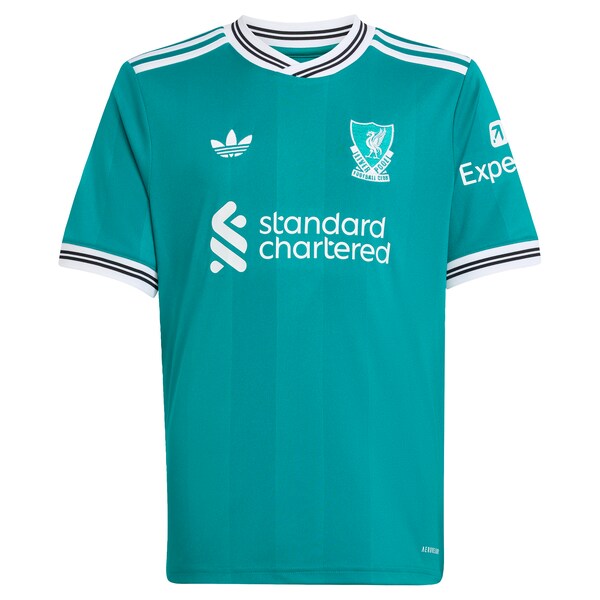 Alexander Isak Liverpool adidas Youth 2025/26 Third Replica Player Jersey - Green/Red