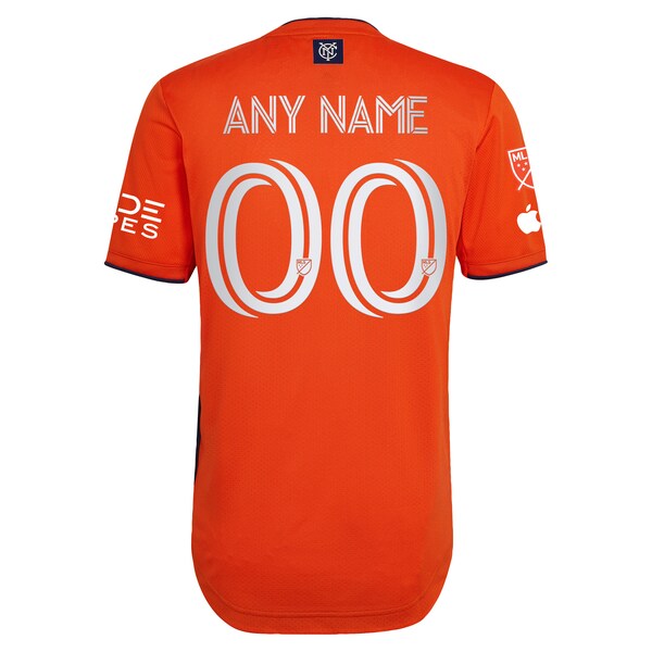 New York City FC adidas 2024 The Volt Kit Authentic Custom Jersey - Orange