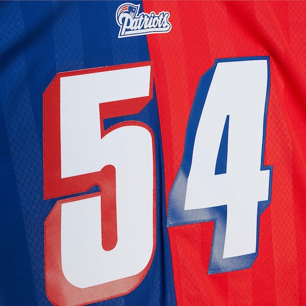 Tedy Bruschi New England Patriots 1996 Split Legacy Replica Jersey - Royal/Red