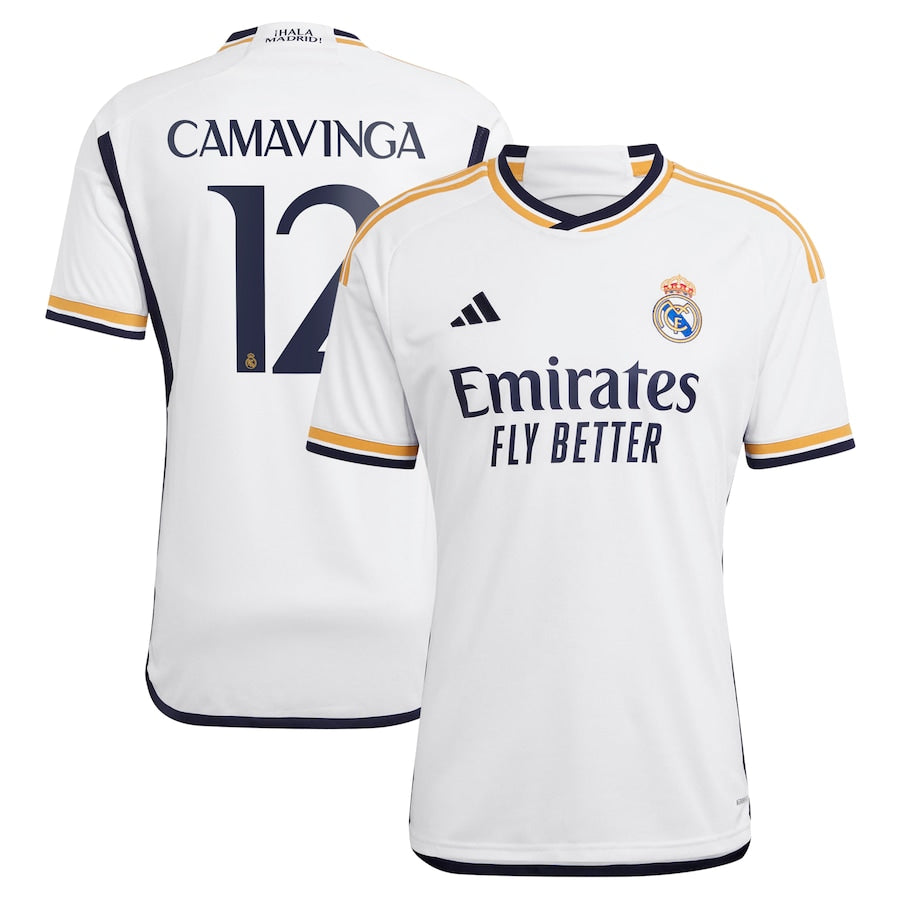 Eduardo Camavinga Los Merengues adidas 2023/24 Away Replica Player Jersey - Navy/White