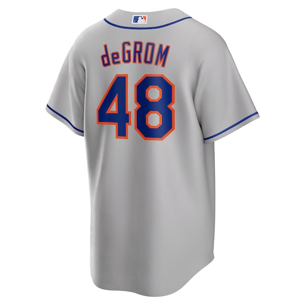 Jacob deGrom New York Mets Nike Road Replica Player Name Jersey - Gray/Royal
