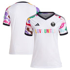 Portland Timbers adidas Women's 2024 Pride Pre-Match Top - White