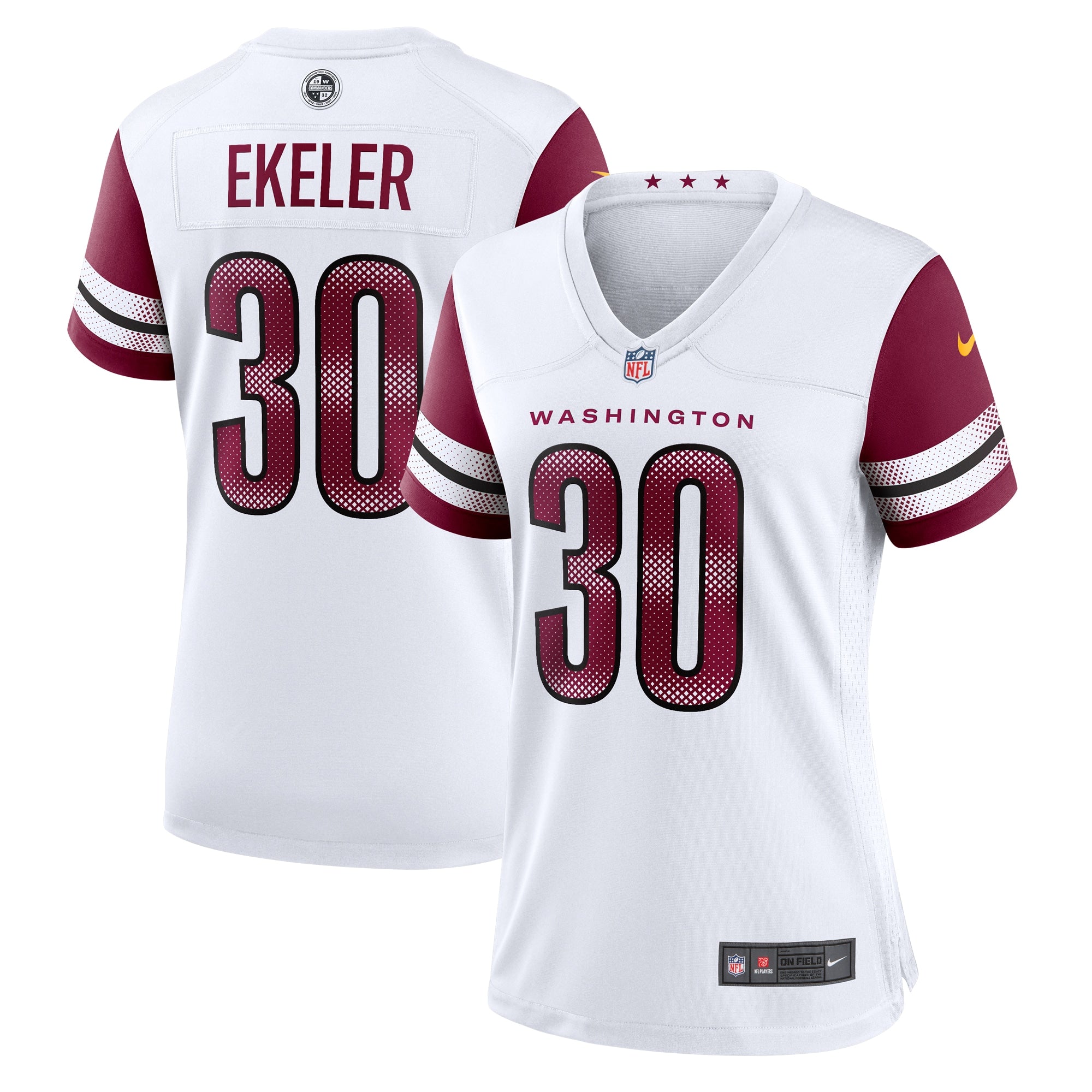 Austin Ekeler Washington Commanders Nike Women's  Game Jersey -  Burgundy/White