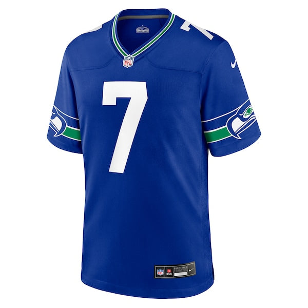 Geno Smith Seattle Seahawks Nike Throwback Player Game Jersey - Royal/Navy