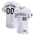 Colorado Rockies Nike Home Elite Custom Jersey - White