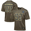 Aidan Hutchinson Detroit Lions Nike Youth 2025 Salute to Service Game Jersey - Olive