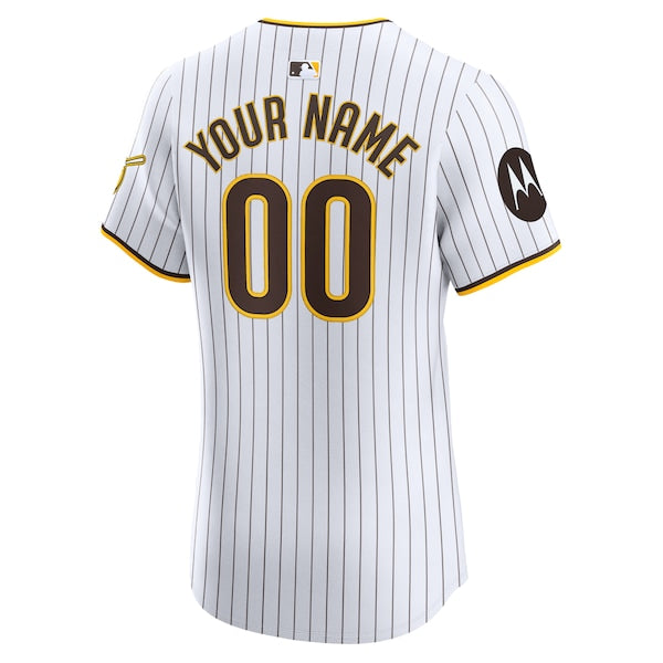 San Diego Padres Nike Home Elite Custom Patch Jersey - White