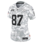 Travis Kelce Kansas City Chiefs Nike Women's 2024 Salute to Service Limited Jersey - Arctic Camo