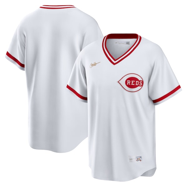 Cincinnati Reds Nike Home Cooperstown Collection Team Custom Jersey - White