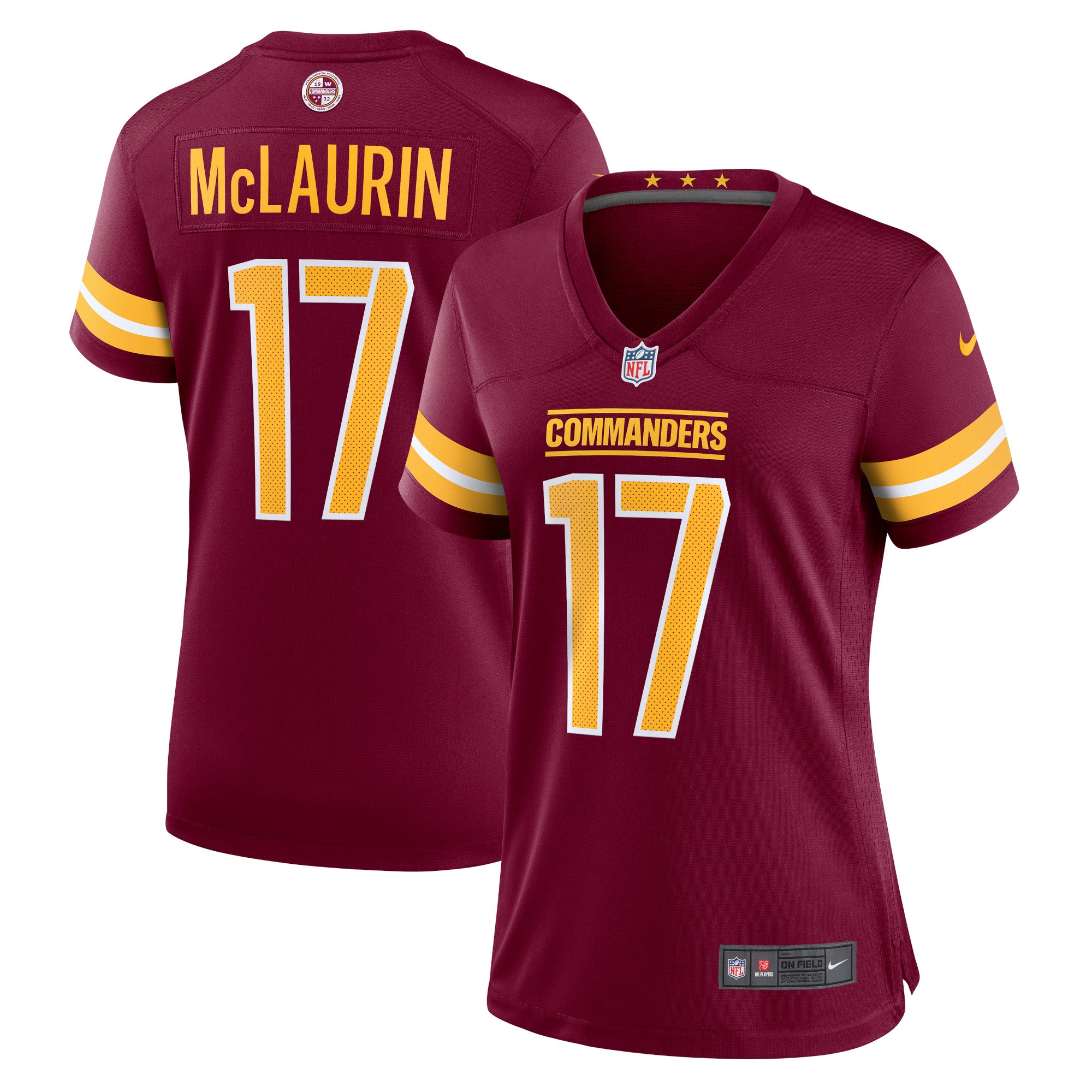 Terry McLaurin Washington Commanders Nike Women's Alternate Game Player Jersey - Black/Burgundy/White